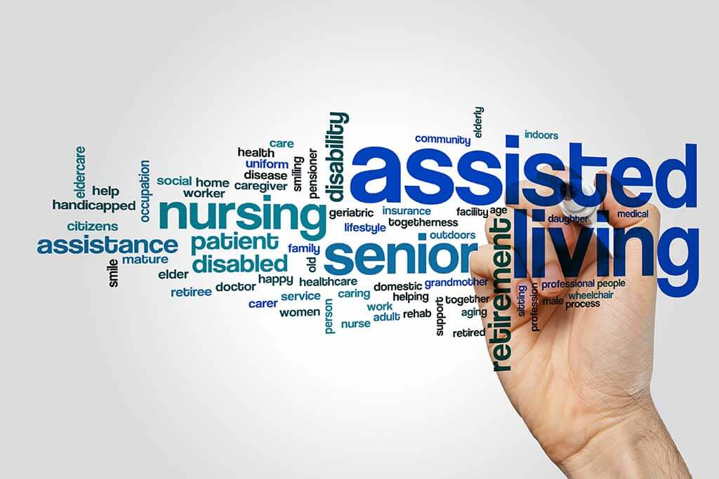 assisted living word cloud concept on grey background assisted living word cloud concept on grey background