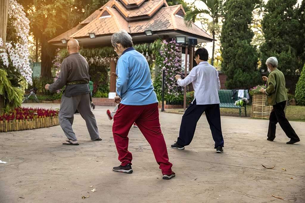 elderly people dancing in the public park elderly people dancing in the public park
