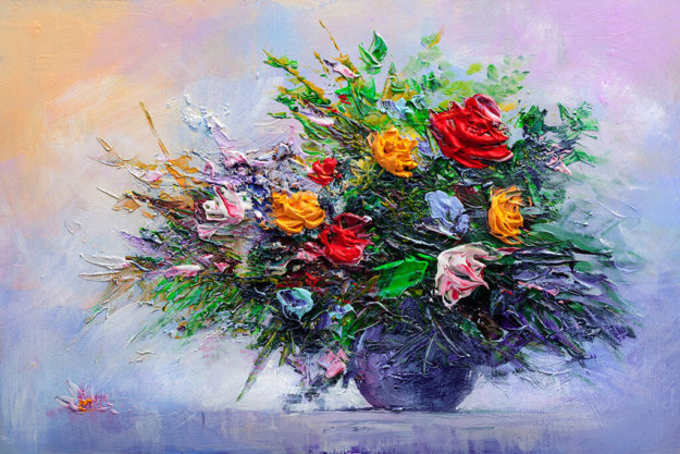 oil painting flowers