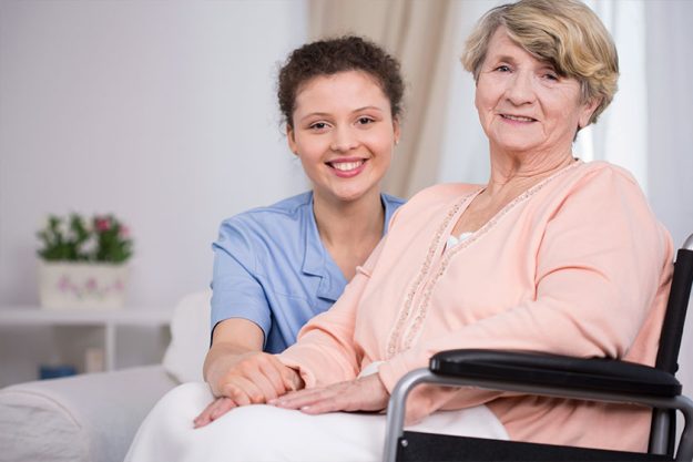 woman sitting on a wheelchair