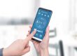 smart home climate control app on phone display concept
