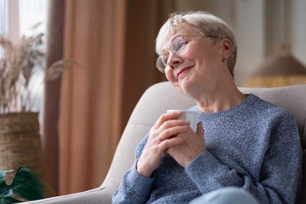 caucasian senior woman relaxing drinking caucasian senior woman relaxing drinking