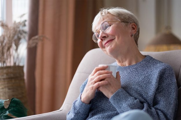 caucasian senior woman relaxing drinking cup of tea in armchair at home caucasian senior woman relaxing drinking cup of tea in armchair at home