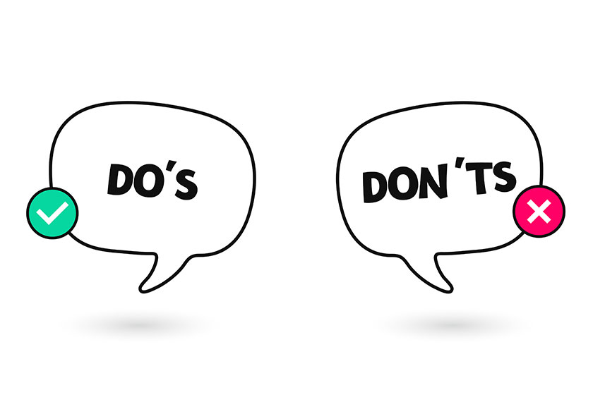 dont good bad icons positive negative symbols