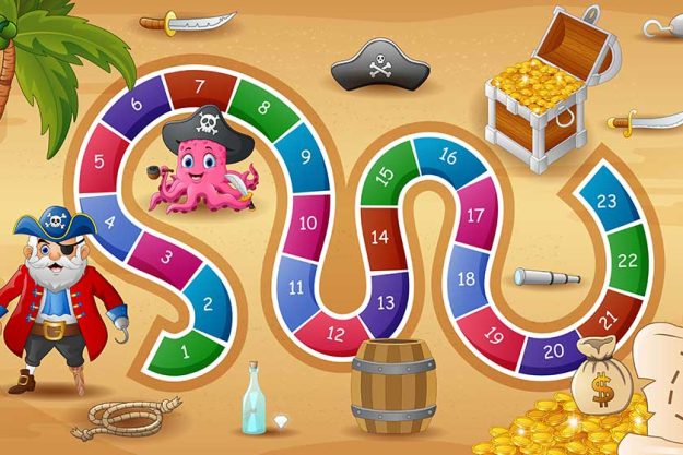 illustration vector illustration snakes ladders game