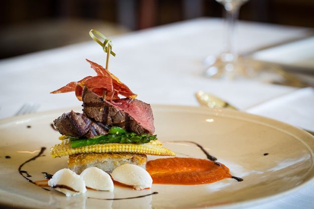 delicious gourmet roast beef lunch