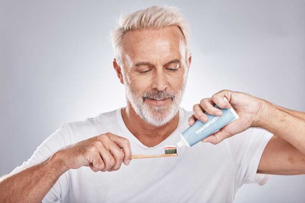 face toothpaste senior man toothbrush face toothpaste senior man toothbrush