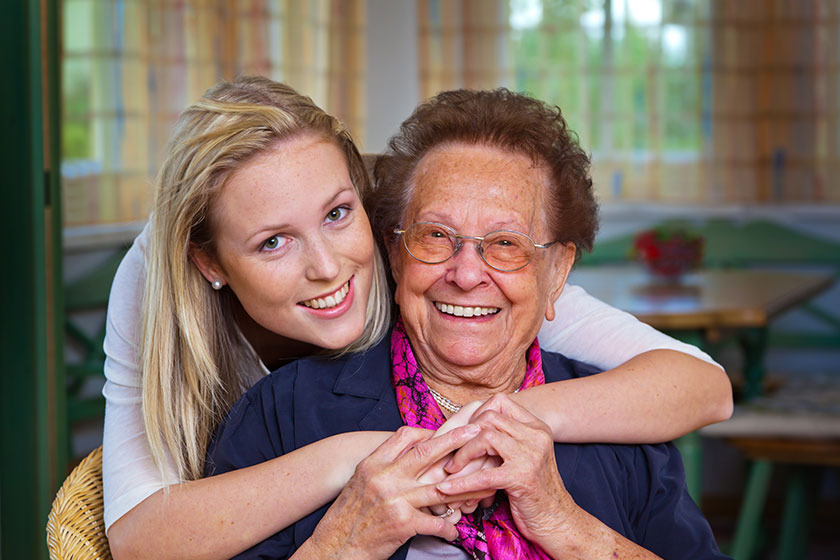 grandchildren visited grandmother