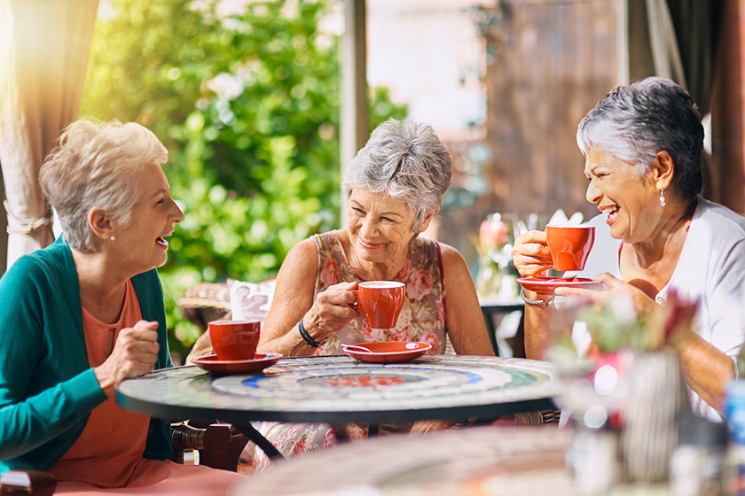 coffee shop funny senior women