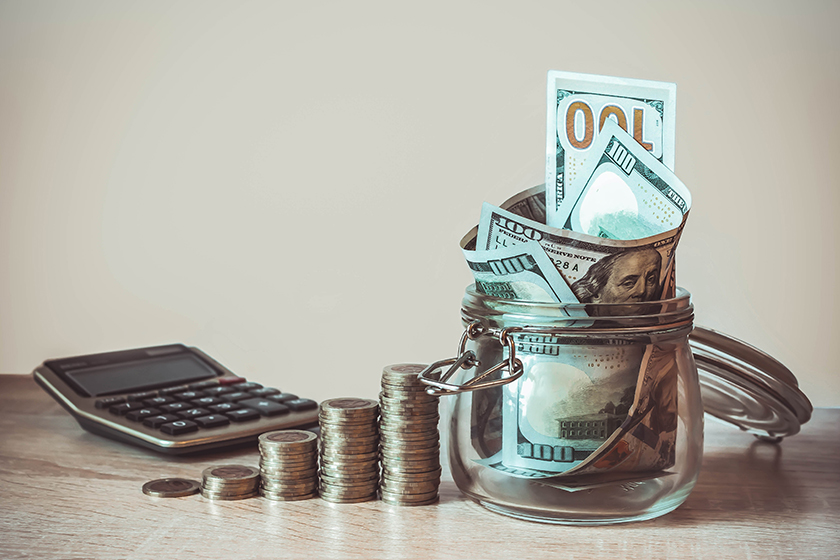 coins stack calculator dollar bills