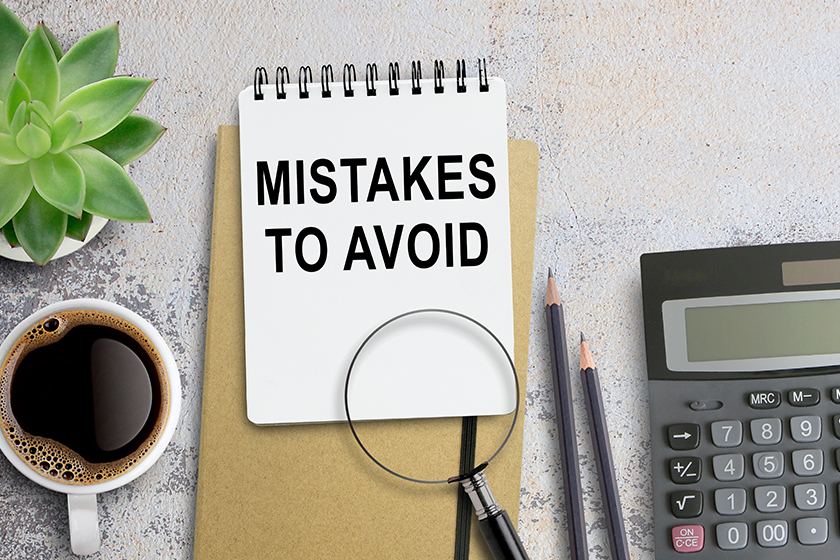 mistakes avoid text notebook office