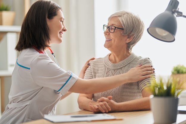 patient listening to doctor
