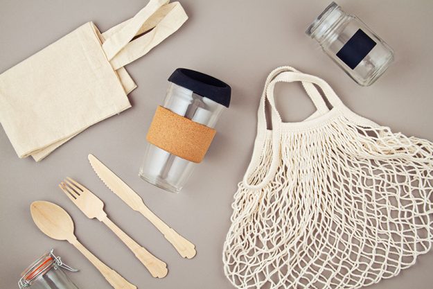 reusable bags glass jars