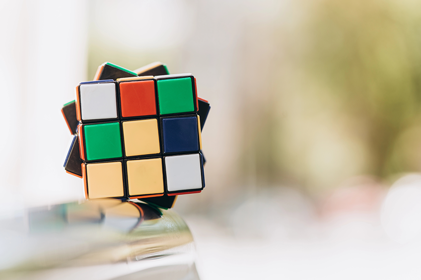 rubik cube toy close