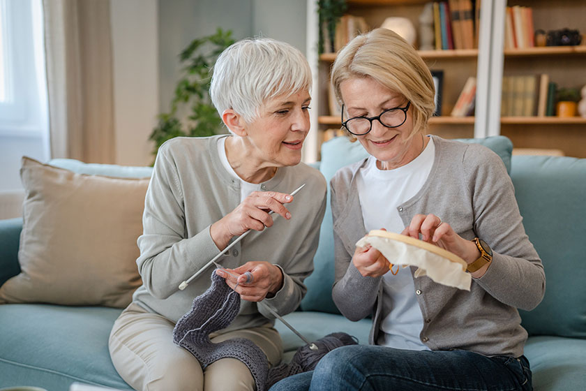 two women senior mature caucasian