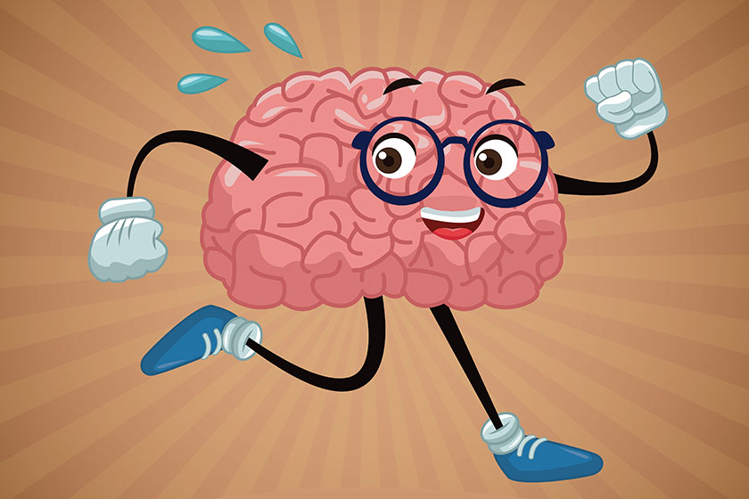 Cute brain cartoon Cute brain cartoon