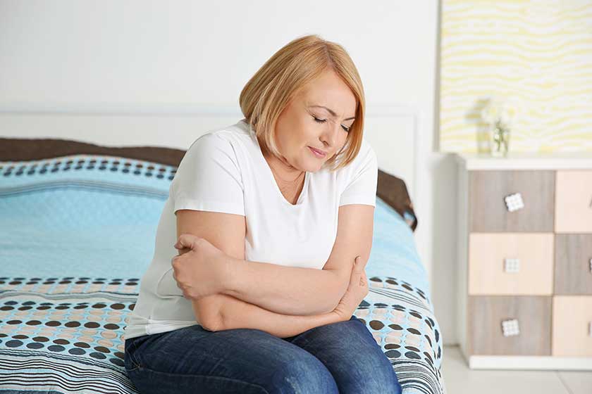 senior woman feeling bad