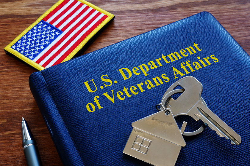 va loan us department of veterans affairs documents and flag