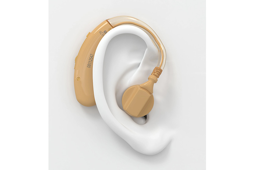 hearing aid on ear 3d