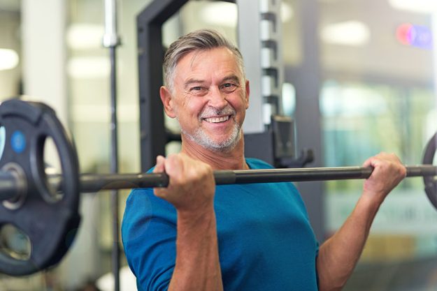mature man in health club