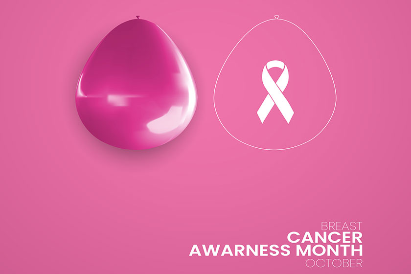 national cancer awareness month breast cancer day illustration