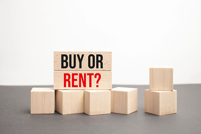 sale rent property concept buy rent word written wood block sale rent property concept buy rent word written wood block