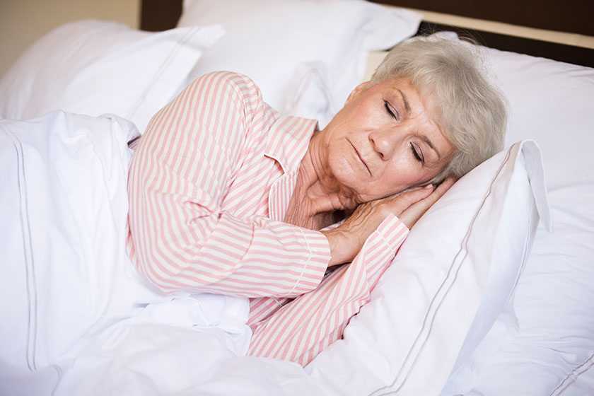 mature woman sleeping