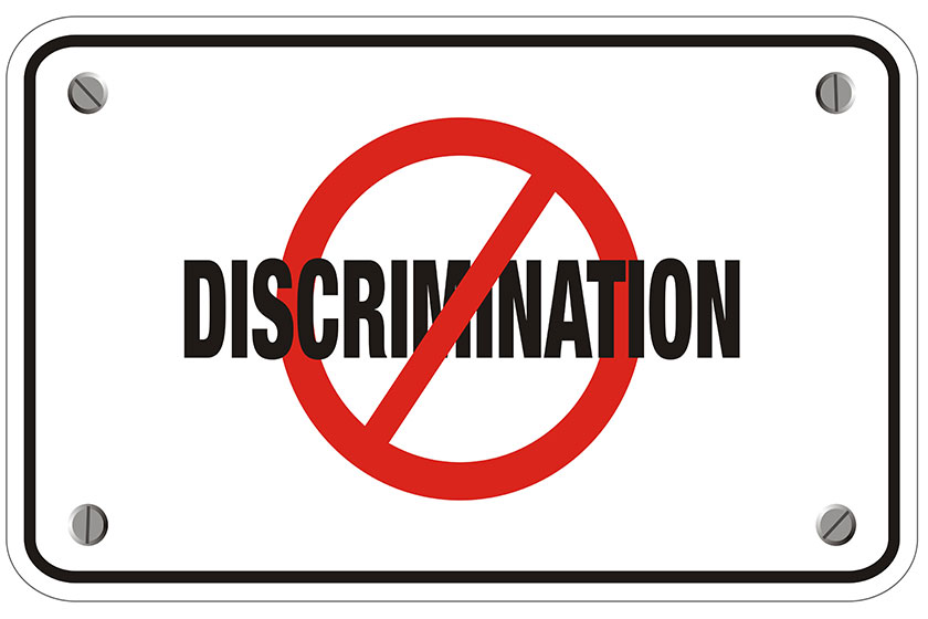 anti discrimination sign rectangle sign