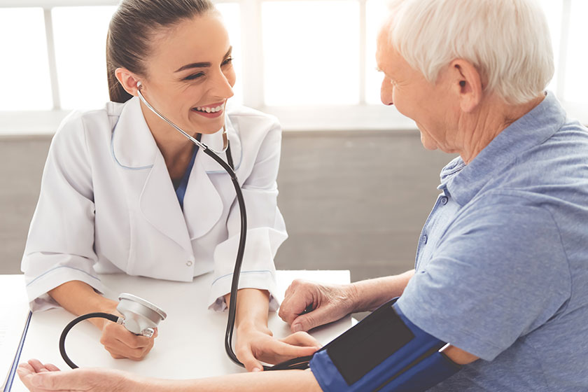 beautiful doctor and patient