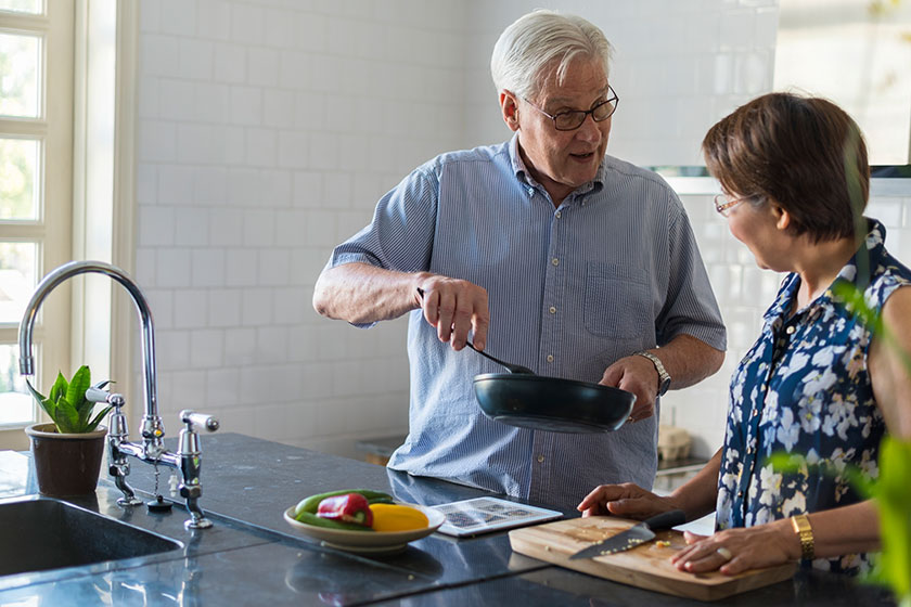 elderly couple cooking together original photoset
