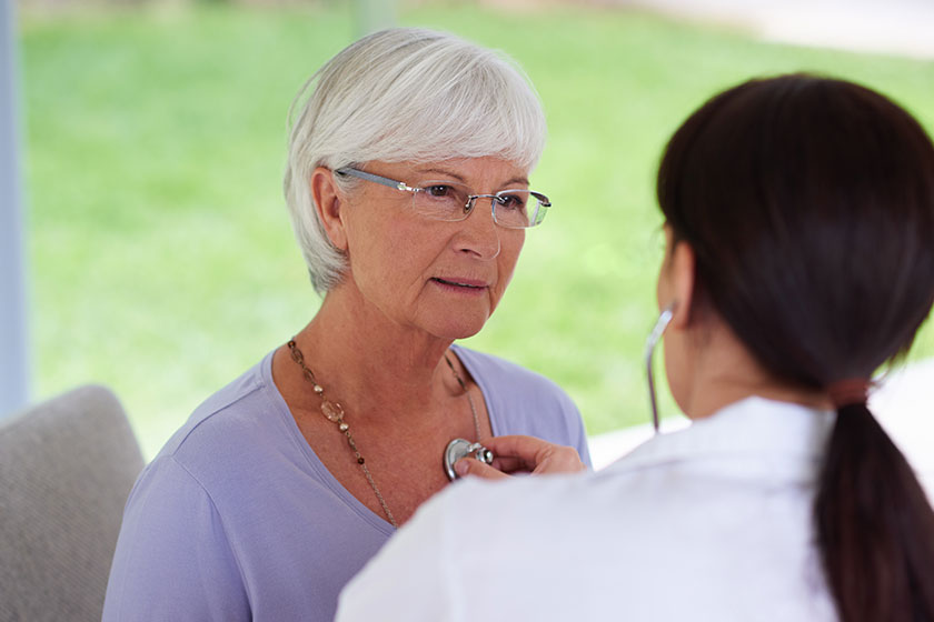 managing her heart condition longer life senior woman looking seriously managing her heart condition longer life senior woman looking seriously