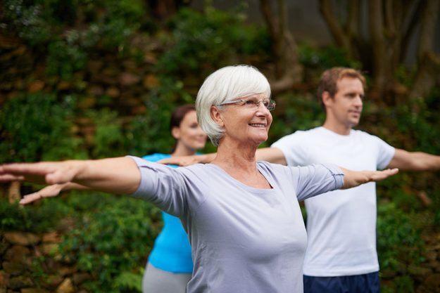 never too old learn new things senior woman enjoying outdoor