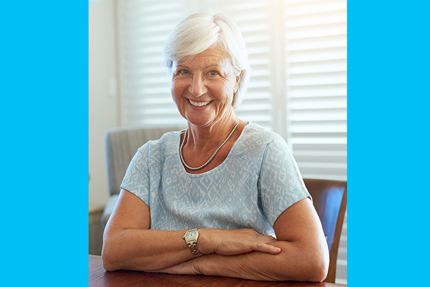 old age gift happy receive portrait happy senior woman sitting