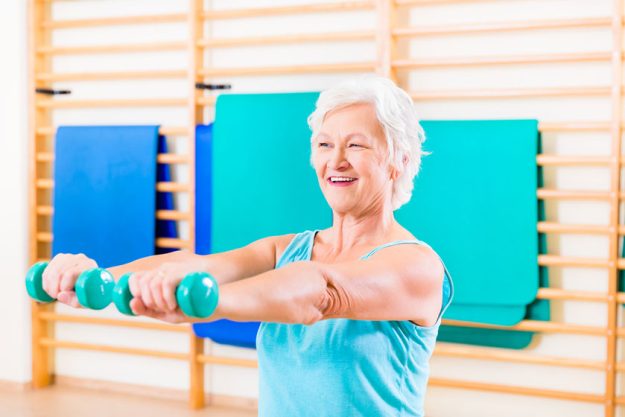 senior woman doing fitness sport gym dumbbells senior woman doing fitness sport gym dumbbells