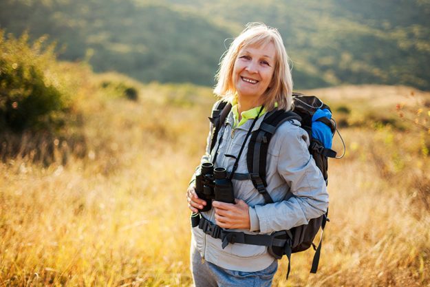 senior woman hiking mountain active retirement senior woman hiking mountain active retirement