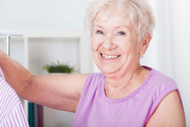 smiling elderly woman