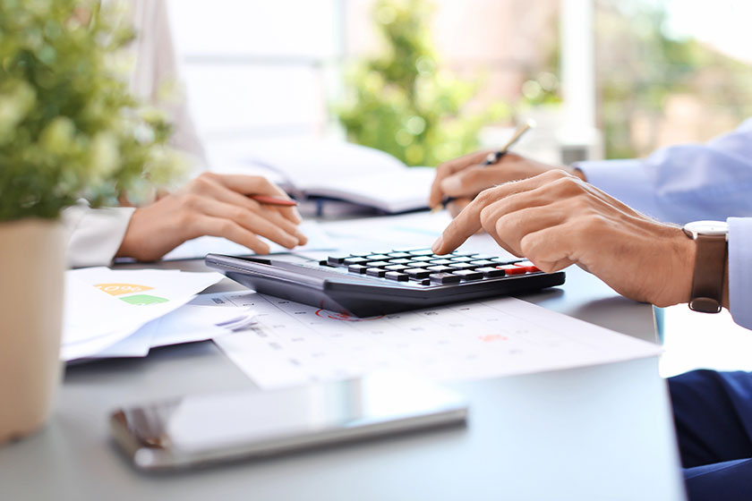 tax accountants working documents table tax accountants working documents table