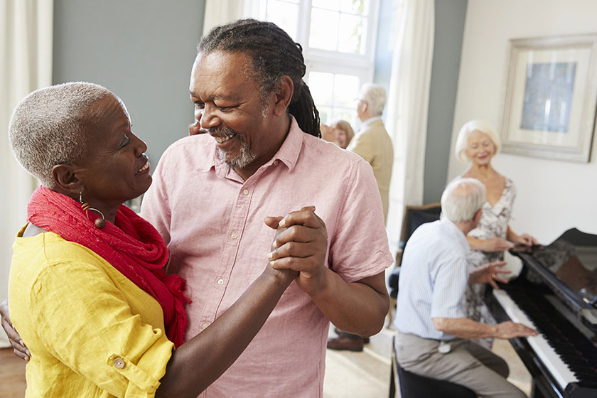 Group of seniors enjoying dancing Group of seniors enjoying dancing