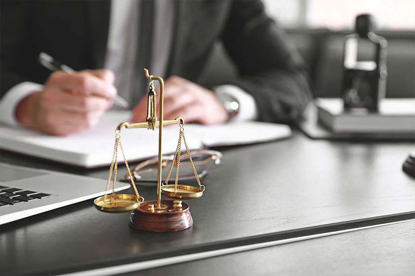 scales justice table notary public office