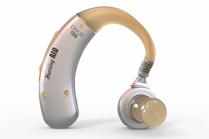 hearing aid on white background hearing aid on white background
