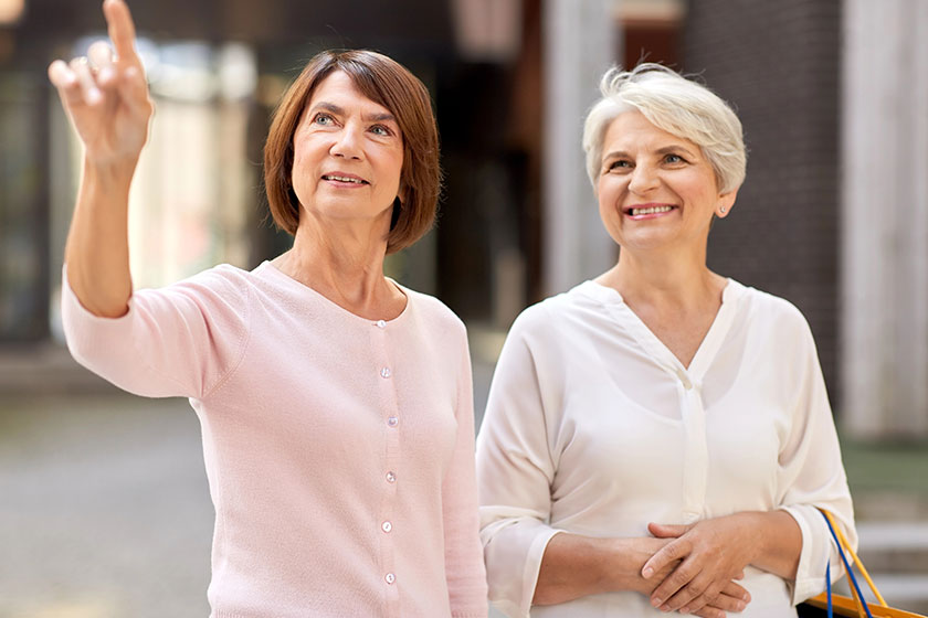 senior women with shopping bags in tallinn city senior women with shopping bags in tallinn city
