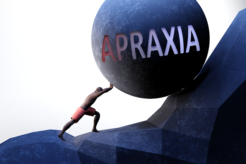 apraxia problem makes life harder symbolized