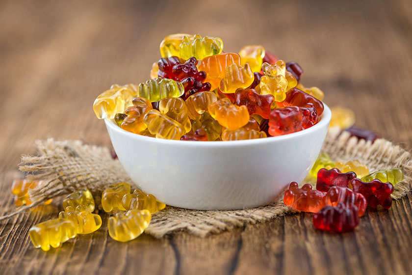 Fruity gummy bears