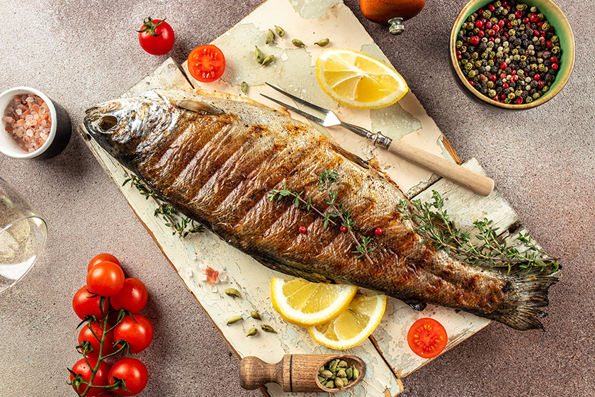 baked trout healthy food