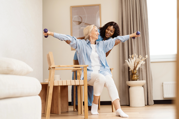 elderly woman exercising elderly woman exercising