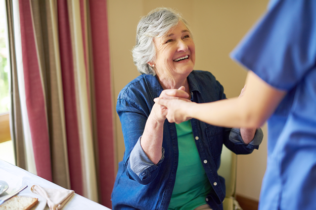 giving her helping hand