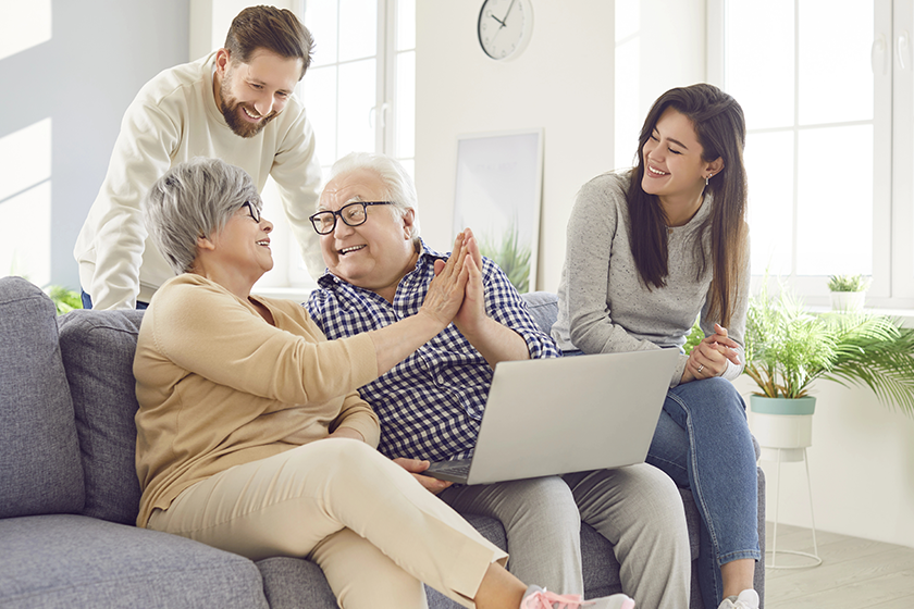 happy family aging old parents adult children happy family aging old parents adult children