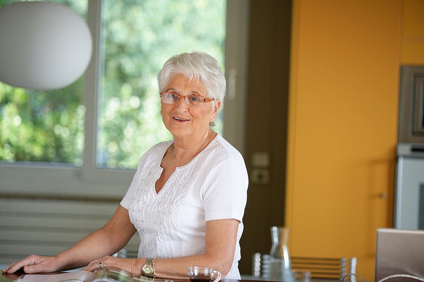 portrait senior woman smiling