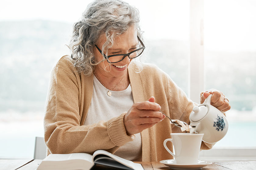 Reading book tea funny old woman smile hope christianity belief Reading book tea funny old woman smile hope christianity belief