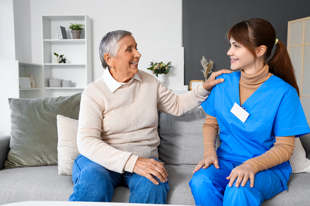 senior woman caregiver